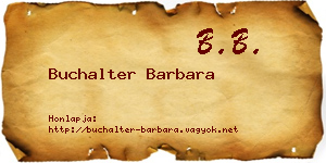 Buchalter Barbara névjegykártya